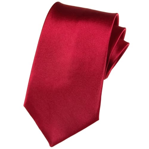 HQRKOTM 1 pezzi cravatte uomo eleganti,cravatta bordeaux uomo-8cm,per abbigliamento casual e formale, riunioni di lavoro, matrimoni