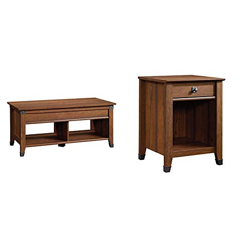 Sauder Carson Forge Lift-Top Coffee Table, Washington Cherry Finish & Sauder Carson Forge Lift-Top Coffee Table, Washington Cherry Finish &