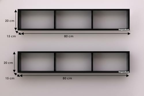 Image of Wall Mount Floating Shelves for Books Shelf, Antiques, Organizer, Storage - DIY - MDF (Grid-Brown)