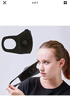 3 Pack Face Masks, Anti Dust Mask with Breathing Valve, Skin-friendly Unisex Mouth Mask, Reusable & Washable Masks for Running, Cycling, Outdoor Activities (Black)