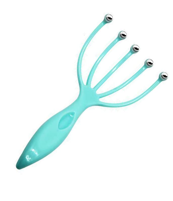 H K J House Scalp Massager Tool Protable Handheld Five Fingers Claw Steel Ball Relaxation Head Massager For Home Office Travel (Blue) (B0BF17TDQ3) Amazon Price History, Amazon Price Tracker
