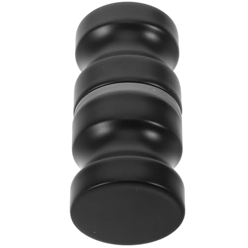 HEMOTON Manillar para Puerta de Vidrio Corredera para Baño Asidero Doble Cara Ergonómico de Acero Inoxidable Negro Barra de Seguridad para Personas Mayores Ducha y Baño