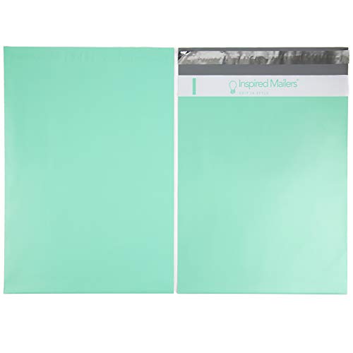 Image of Inspired Mailers - Poly Mailers 10x13-100 Pack - Mint Green Poly Mailers - Shipping Envelopes for Clothing - Poly Bags for Shipping - Poly Mailer Bags - Mailing Envelopes