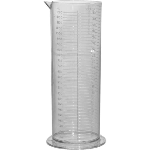 Cylindre de laboratoire 1200ml gradué en polystyrène haute résistance aux acides
