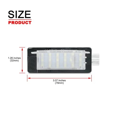 Luces LED matrícula Dacia Duster Logan 2 bombillas blancas iluminación trasera 3