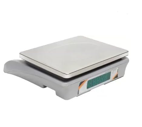 Weighing Scale 30Kg Capacity | Rechargeable with Front & Back Double Display | Green Digital Weight Machine | 8.5 x 7 Inch SS Pan for Shop, Grocery, Parcel, Restaurant, Fruit, Home & Kitchen Use 4