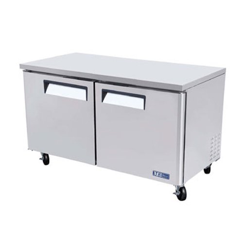 60 in 2 Door M3 Series Undercounter Refrigerator by Turbo Air – 15.5 cubic_feet, Stainless Steel, Model MUR-60-N