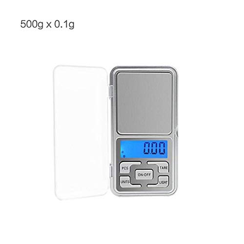 YLYQ scales500g/100g/50g/20g/10g 0.001g/0.01g Digital Scales Electronic Balance Scales Jewelry Medicinal Lab Weight Milligram Pocket Scale 500gx0.1g