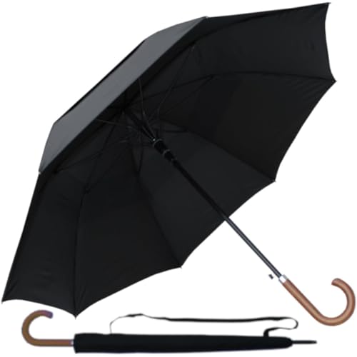 Paraguas StormDefender de 50 pulgadas con mango de madera clásico 2