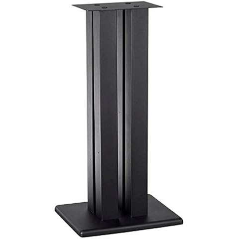 Monolith Lautsprecherständer, 61 cm , Schwarz | unterstützt 34 kg, verstellbare Spikes Cover