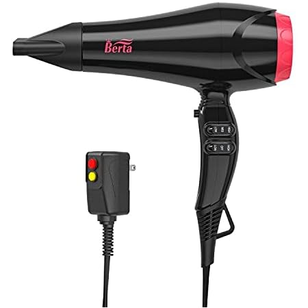 Amazon.com: Secador de pelo de secado rápido 1875 vatios Solon Blow Dryer  negativo iónico con 2 velocidades y 3 calefacción AC Motor secador de pelo  más concentrador negro rosa : Belleza y Cuidado Personal