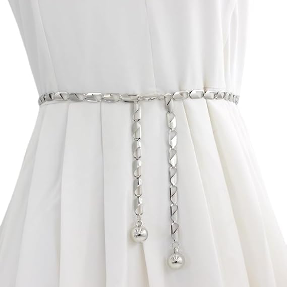 Women's Geometric Link Waist Chain, Adjustable Kamarband for Sarees, Dresses & Jeans – Free Size-image-21