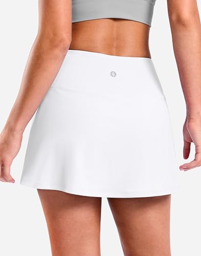 Image of SANTINY 13.5 inch /15 inch Skorts for Women with 2 Pockets High Waisted A Line Casual Pickleball Golf Skort Athletic Tennis Skirt