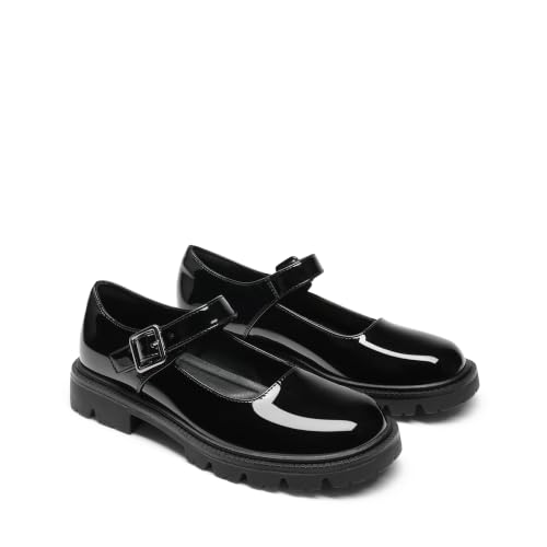 DREAM PAIRS Women's Chunky Mary Jane Flats