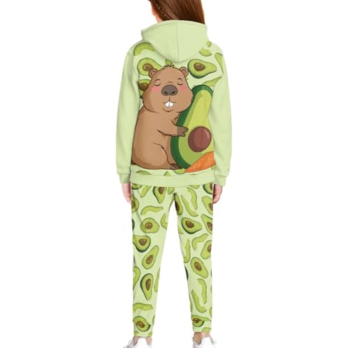 Xpyiqun Tracksuits for Girls Graphic Hoodies and Joggers Sweatpants Kids Two Piece Clothing Set Size 5-12Y2