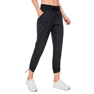CRZ YOGA Womens Casual 7/8 Pants 27″ – Lightweight Workout Outdoor Athletic Track Travel Lounge Joggers Pockets