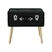 Happy Home Company 12053 stołek skrzynia aksamitna taboret ze schowkiem, otomana w stylistyce walizki