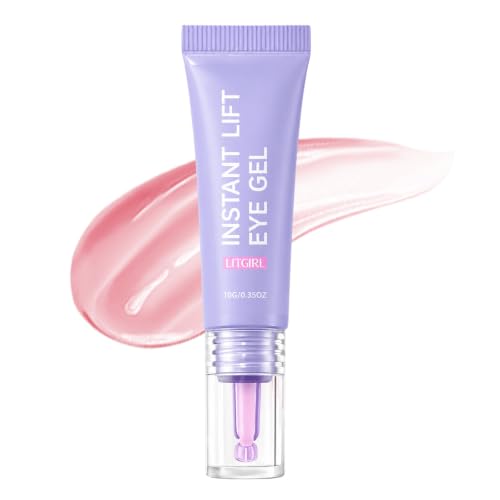 LITGIRL Instant Lift Eye Gel, Reduces Puffiness, Dark Circles, Bags, Wrinkles and Fine Lines, Firming, Hydrating and Revitalizing Treatment for Men and Women, Lightweight Brightening Eye Cream