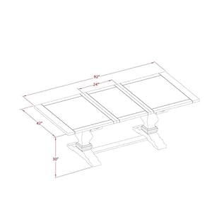 East west furniture laga9 78 03 9 piece dining table set includes a rectangle dining room table with removable leaf and 8 brown linen fabric upholstered chairs 42×92 inch jacobean  urban country home decor