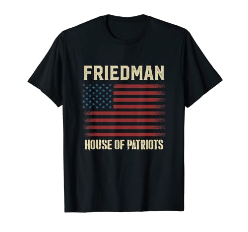 FRIEDMAN Apellido American Flag Familia Camiseta