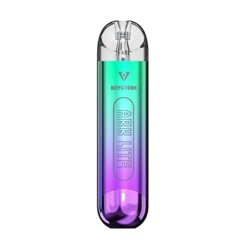 Hilax KEY STONE ARK LITE POD スターターキット 900mAh 内蔵バッテリー 大容量 タンク 2ml 電子タバコ VAPE ベイプ 本体 カートリッジ付 小型 コンパクト シーシャ CYAN PURPLE