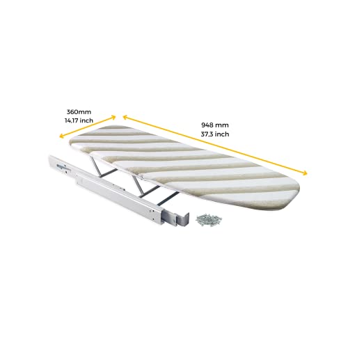 Emuca - Bügelbrett Bügeltucheinsatz Iron, Bügelbrettbezug, Faser, Weiß