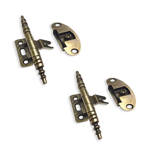 BricoShopping® Coppia di CERNIERA per anta dei mobili antichi legno e armadi IN STILE CLASSICO soggiorno o camera da letto arte povera pesanti a battuta cerniere anticate antichizzate (BS0186, Bronzo)
