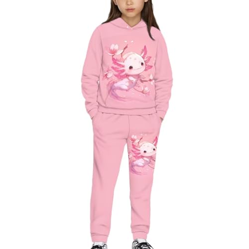 Yuuxorilu Boy's Casual 2 Piece Outfits Graphic Long Sleeve Hoodies Sweatshirts and Sweatpants Set