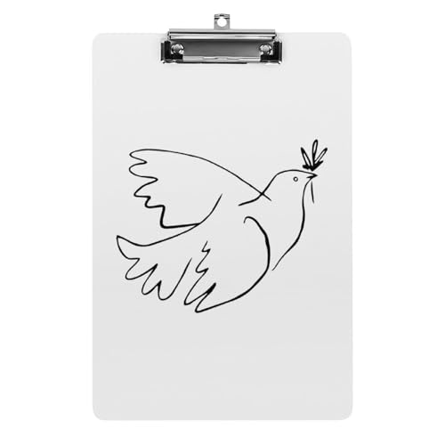 クリップボード A4 縦型 ピカソ 平和の鳩 ファイルボード 壁掛け 画板 書きやすい お会計ボード て持ち運びやす 文書整理 文房具 会議パッド 事務用品 メモ 学校 家庭用バインダー