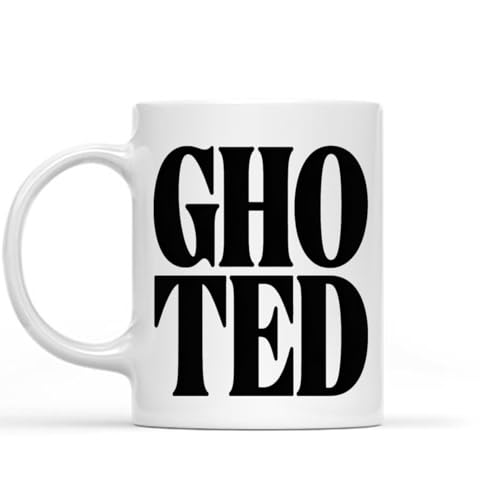 Gift Design Idea for Dear Friend Millennial Themed Ghosted Handmade 11 Ounces 11 Oz White Ceramic Coffee Mug