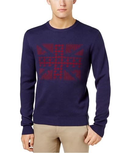 Ben Sherman Men's Union Jack Jacquard Sweater (Dark Navy, XL)