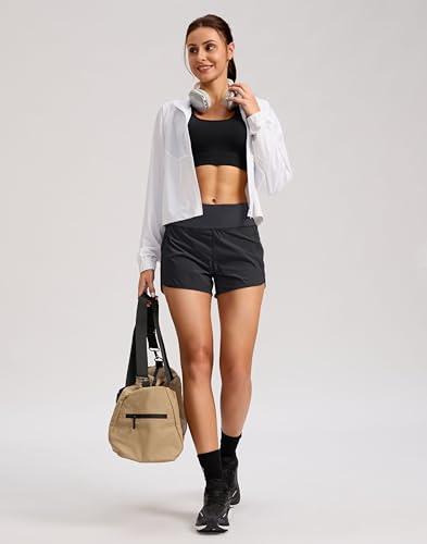 Image of G Gradual Women's Running Shorts with Mesh Liner 3 inch Workout Athletic Shorts for Women with Phone Pockets
