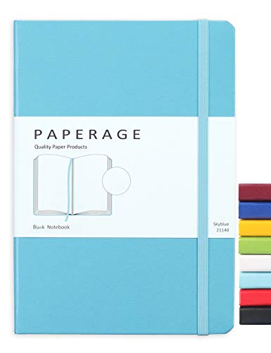 Paperage Journal Blank Page Notebook, Hard Cover, Medium 5.7 x 8 inches, 100