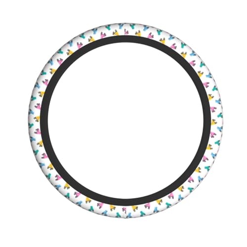 Fundas para volante de patines de colores, elásticas, protectoras para ruedas de coche, accesorios para automóviles, universales, de 15 pulgadas, para la mayoría de coches, antideslizantes, para camio
