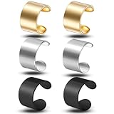 ZESSICA (ゼシカ) イヤリング イヤーカフ フェイクピアス ノンホールピアス メンズ レディース 人気 ブランド S925 (ノーマルイヤーカフ3色セット)