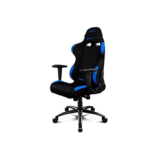 Drift DR100BL - Silla Gaming Profesional, (Tela Alta Calidad, Ergonómica), Color Negro/Azul