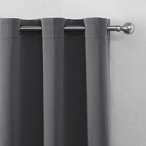 Image of LEMOMO Grey Blackout Curtains /52 x 95 Inch /Set of 2 Panels Thermal Insulated Room Darkening Curtains for Bedroom