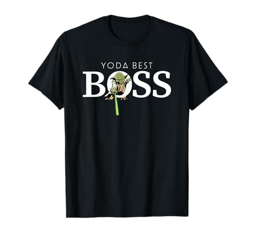 Star Wars Yoda Best Boss Lightsaber Birthday Employer Gift T-Shirt