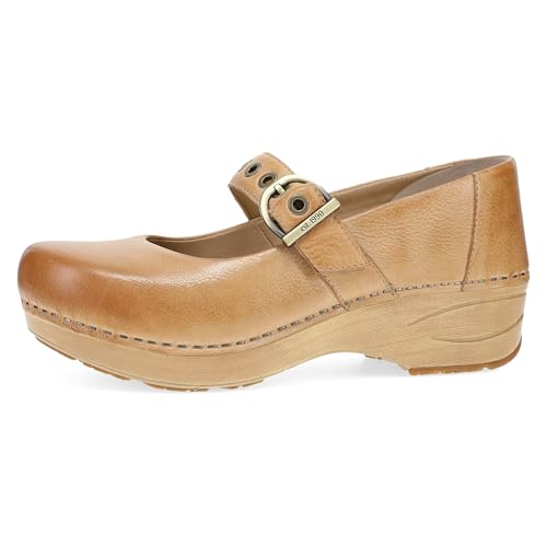 Image of Dansko XP 2.0 Mary Jane Clogs for Women - Slip-Resistant Leather Shoes with Arch Support, Removable Footbed, and Adjustable Strap - Ideal for Teachers & Service Professionals
