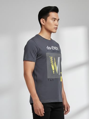 Image of Dollar Men's Pack of 1 Printed Non Zipper Round Neck T-Shirt