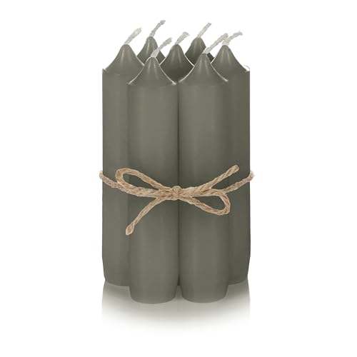 Nordstern Stabkerzen Dunkel-Grün 6er Pack - Kleine Kerzen für...