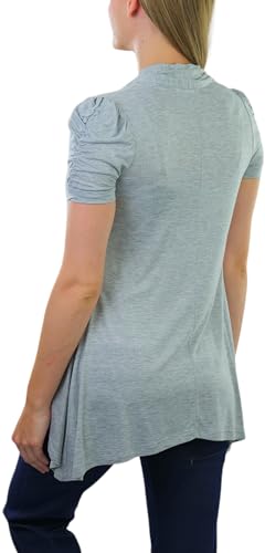 Image of ToBeInStyle Womens Open Front Casual Shrug Lightweight Layering Cardigan Sleeveless or Short Sleeve