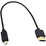 Duttek Micro HDMI to HDMI 変換 ケーブル マイクロHDMI to HDMI オス オス 4K 3DフルHD イーサネット対応 GoPro テレビ TV デジカメ ビデオ アクション カメラ (30cm micro HDMI)適格請求書行可