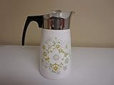 Corning Floral Bouquet 9 Cup Stovetop Coffee Pot Percolator