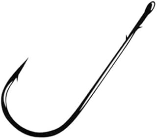 Gamakatsu 48412 Worm Loose Hook (6 Pack), Size 2/0, Black