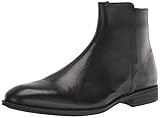 Steve Madden Men's P-Depp Ankle Boot, Black Leather, 8.5