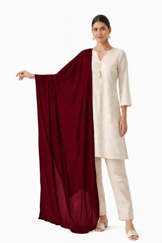 Image of MYRAH Chiffon Solid Casual Daily Use Dupatta For Women's & Girls Length - 2.50 Meter