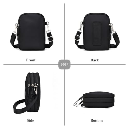 Image of WITERY Waterproof Nylon Cute Crossbody Cell Phone Purse Smartphone Wallet Bag for Women