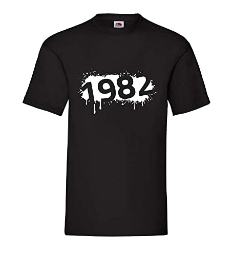 T-shirt 1982 homme premium noir XXXL aux finitions soignées