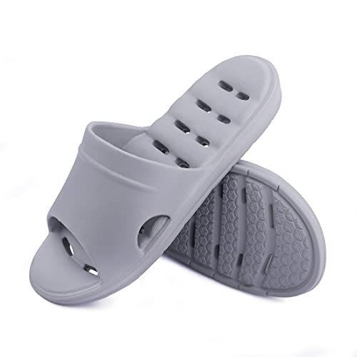 Mejores review On-line Chanclas ducha comprados en linea. 35 LM Pantuflas de ducha para mujer, sandalias de baño, pantuflas de casa, zapatos antideslizantes, zapatos de dormitorio, Gris 01, 7 US